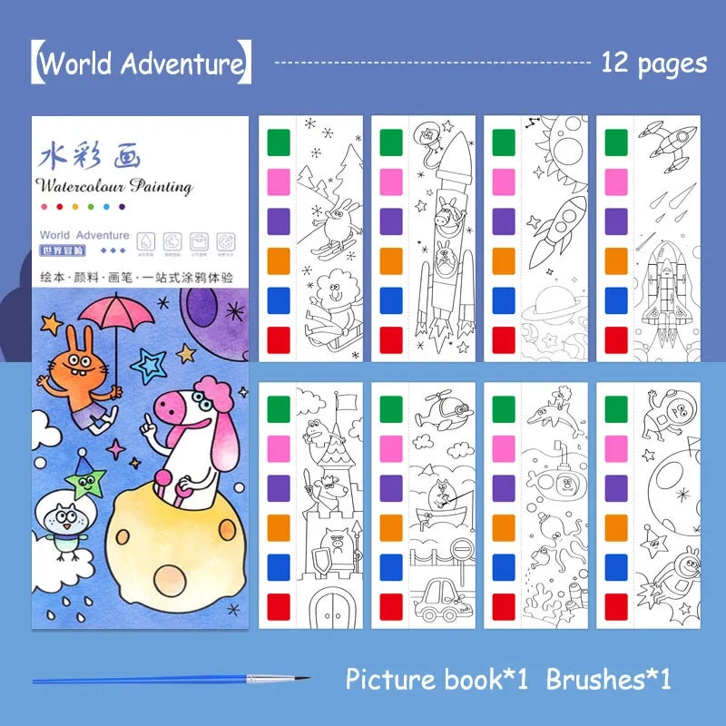 Portable Watercolor Painting Book