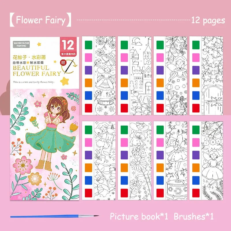 Portable Watercolor Painting Book