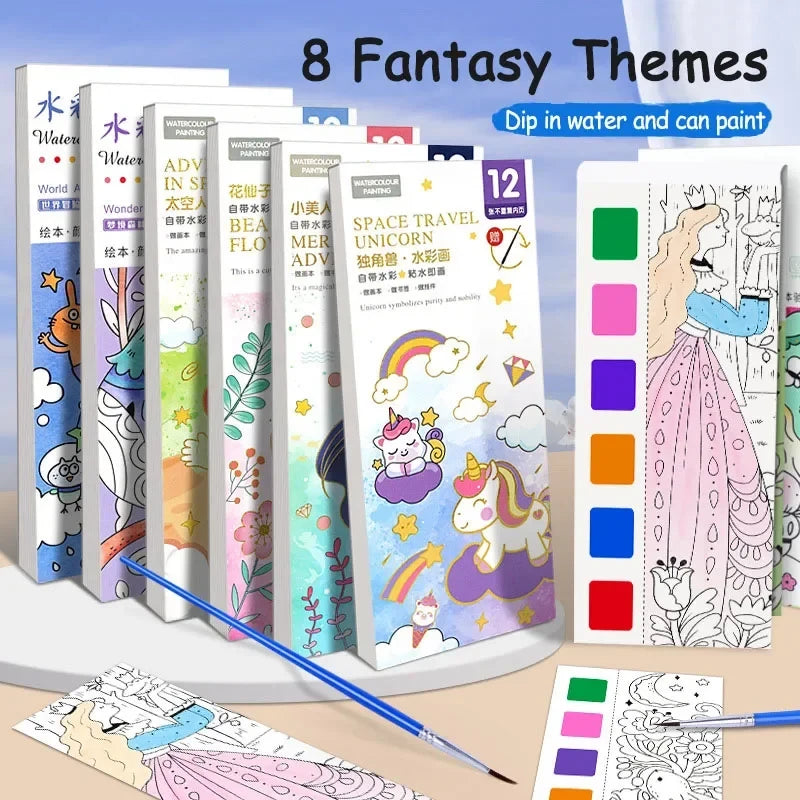 Portable Watercolor Painting Book