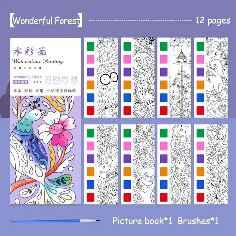 Portable Watercolor Painting Book