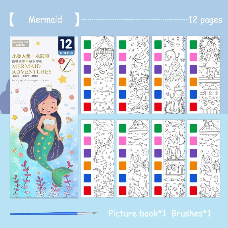 Portable Watercolor Painting Book