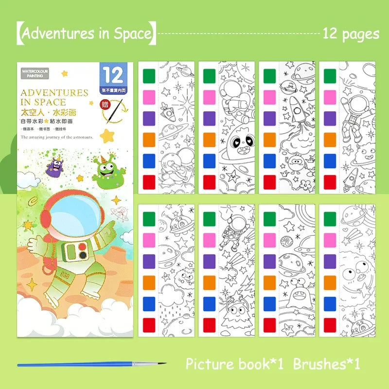 Portable Watercolor Painting Book